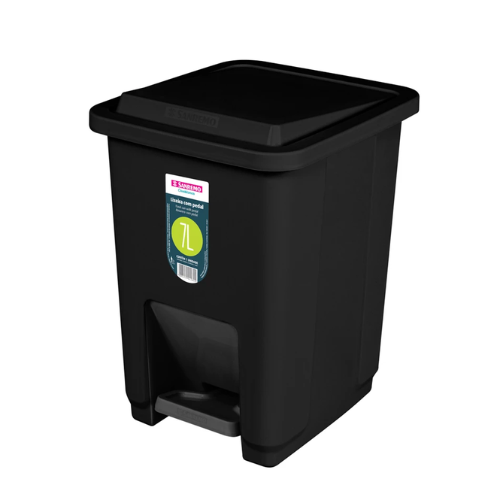 [SR2207/20] BASURERO CON PEDAL DE 7lts - NEGRO