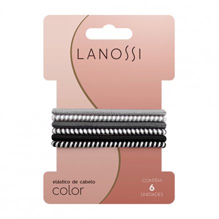 [LS2527] ELASTICO P/CABELLO SILVER (6un)