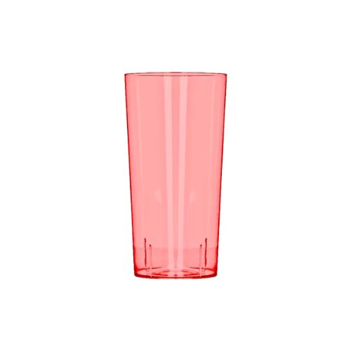 [S424] *VASO 340ml ROJO NEON PS PAQ. X10 UNID
