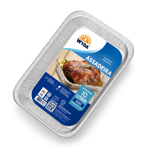 [D100-12] ASADERA DE ALUMINIO RECT. 10.000ml X UNID.