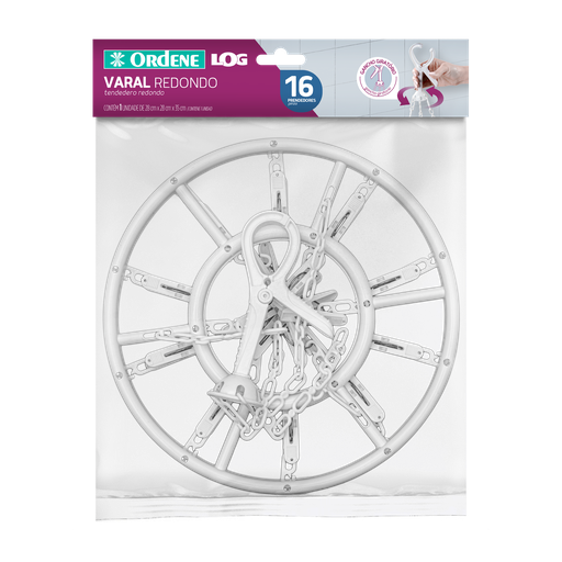 [OR16410] TENDEDERO C/16 PALILLOS REDONDO