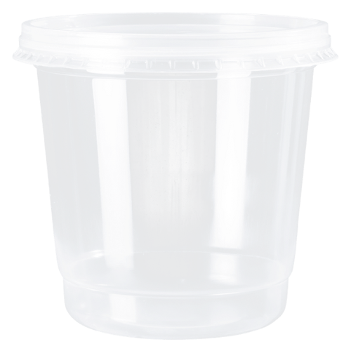 [KP-750TR] POTE DESCARTABLE CON TAPA 750ml TRANS. PP (25 UN)