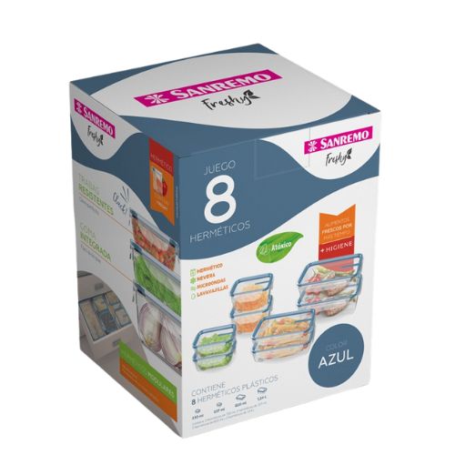 [SR1770/21C] SET DE 8 TAPER HERMETICOS - FRESHY