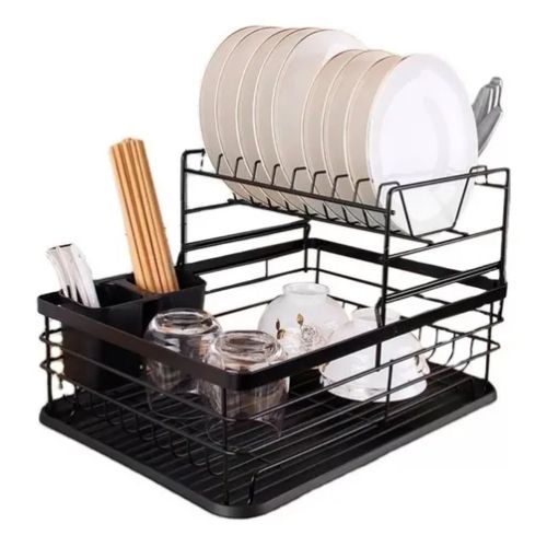 [BS037] ESCURRIDOR DE PLATOS 2 NIVELES C/BANDEJA