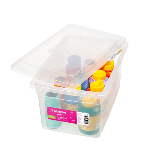 [SR2508] CAJA ORGANIZADORA TRANSPARENTE 8lts