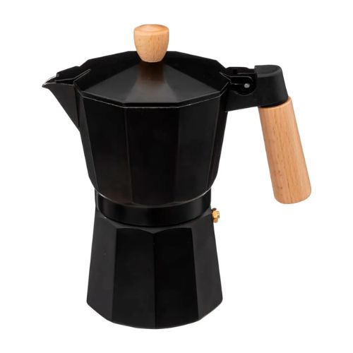 [ACP-003] CAFETERA ITALIANA 600ml ALUMINIO NEGRA