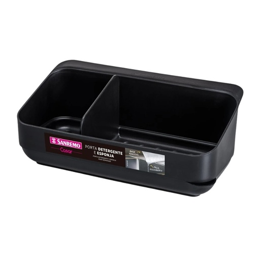 [SR1322/20] SOPORTE P/DETERGENTE Y ESPONJA NEGRO
