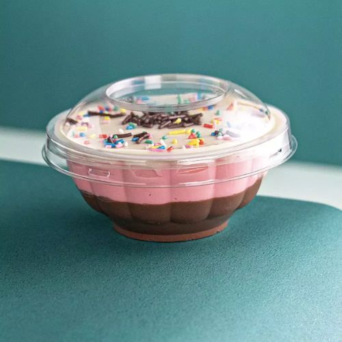 [G-680SF] POTE POSTRE 250ML CON TAPA PET 10X6.8 cm SF X10 