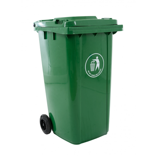[YH3007VD] CONTENEDOR P/RES C/RUEDA 240L VERDE MILITAR ARMADO