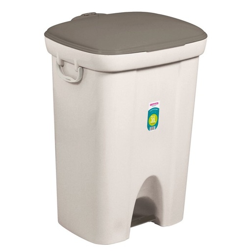 [299] BASURERO CON PEDAL DE 72lts - BEIGE