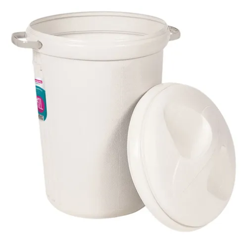 [289] BASURERO CON TAPA DE 42lts - BEIGE