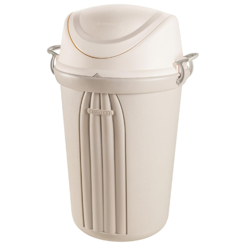 [295] BASURERO CON TAPA VAIVÉN DE 140lts - BEIGE