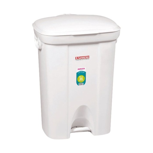 [299/01] BASURERO CON PEDAL DE 72lts - BLANCO