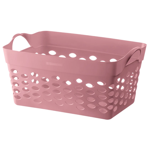 [SR1722] *CESTO FLEXIBLE RECT 22lts ROSA