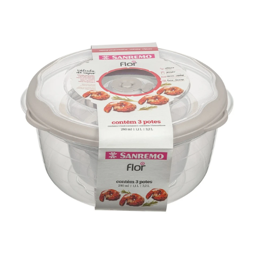 [706/5C] SET DE 3 TAPER REDONDOS - GRIS